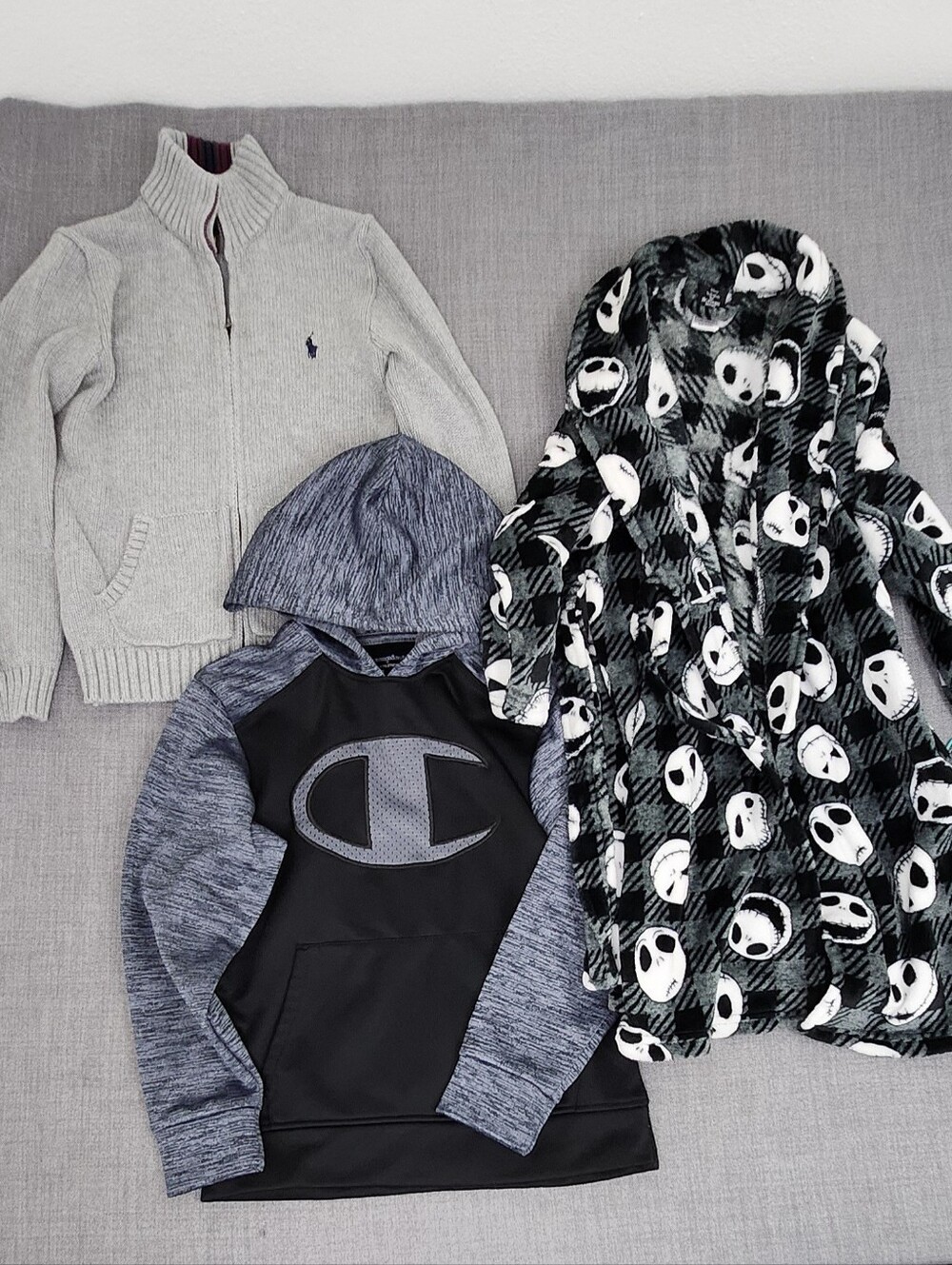 Polo Ralph Lauren Zip Up/ Nightmare Before Christmas Robe NWT/ Champion Pullover